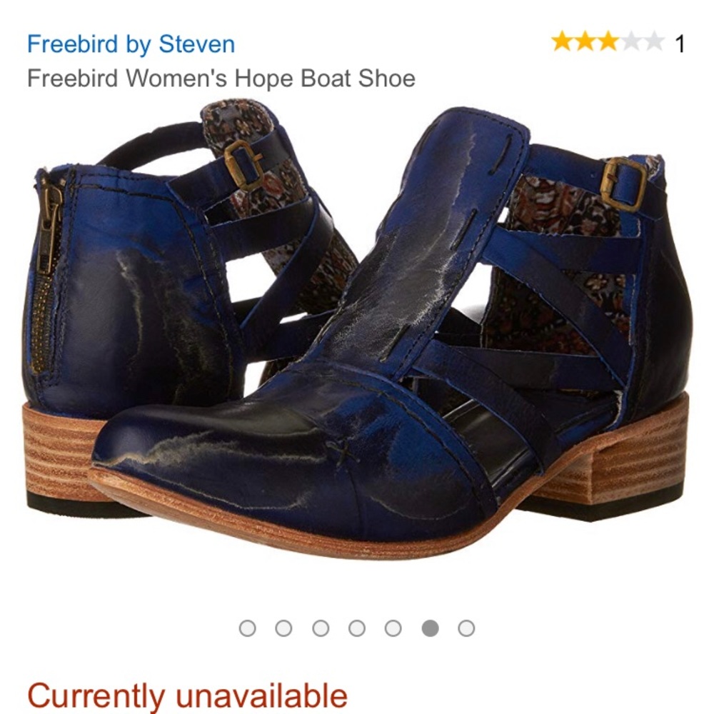 Free Bird Blue Strappy Boat Bootie